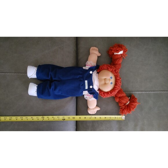 Cabbage Patch Kid 25th Anniversary CPK Red Hair, Blue Overalls, Diaper, HM#8 - Picture 12 of 16